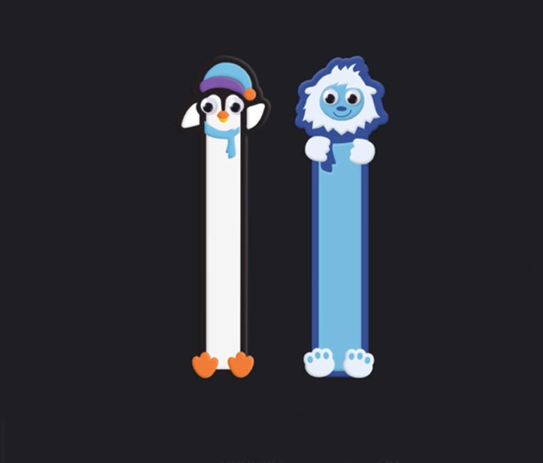 Yeti and Penguin bookmarks