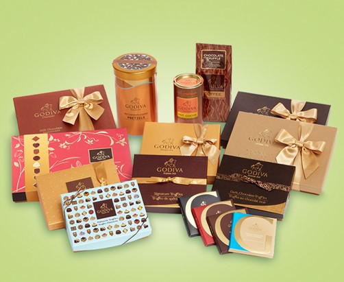 Assortment of Godiva boxes