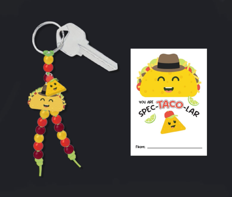Taco & Chip key chain and Taco and Chip You are Spec-Taco_Lar card