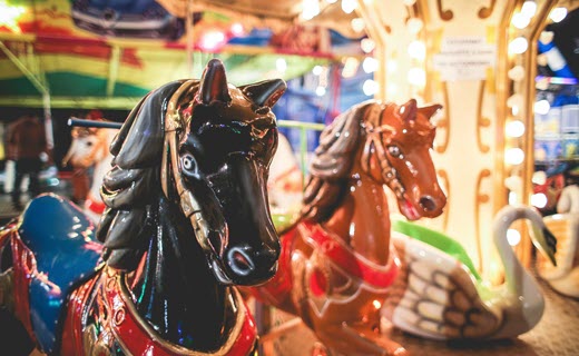 carousel horse on ride 