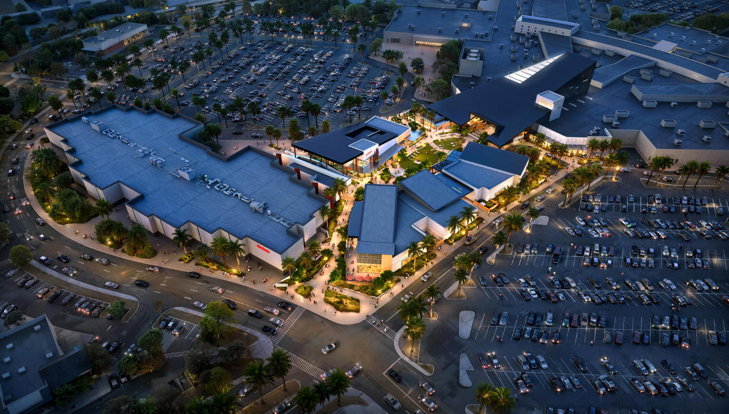 Rendering of an aerial view of the changes coming to Chandler Fashion Center