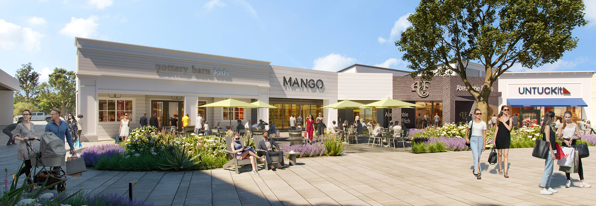 Rendering of the refreshed Village at Corte Madera