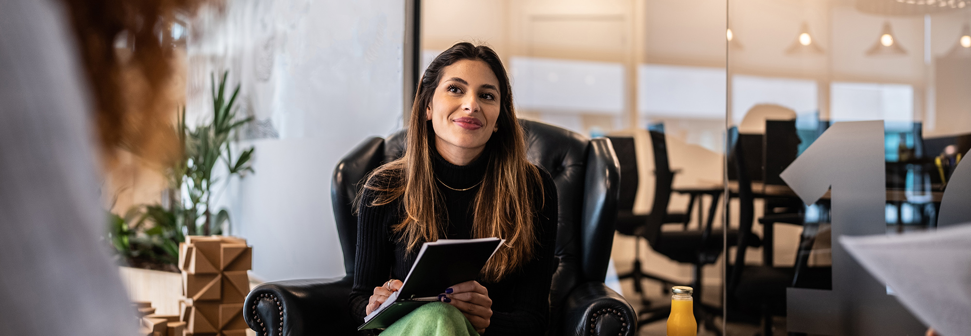 Businesswoman having a meeting in an office