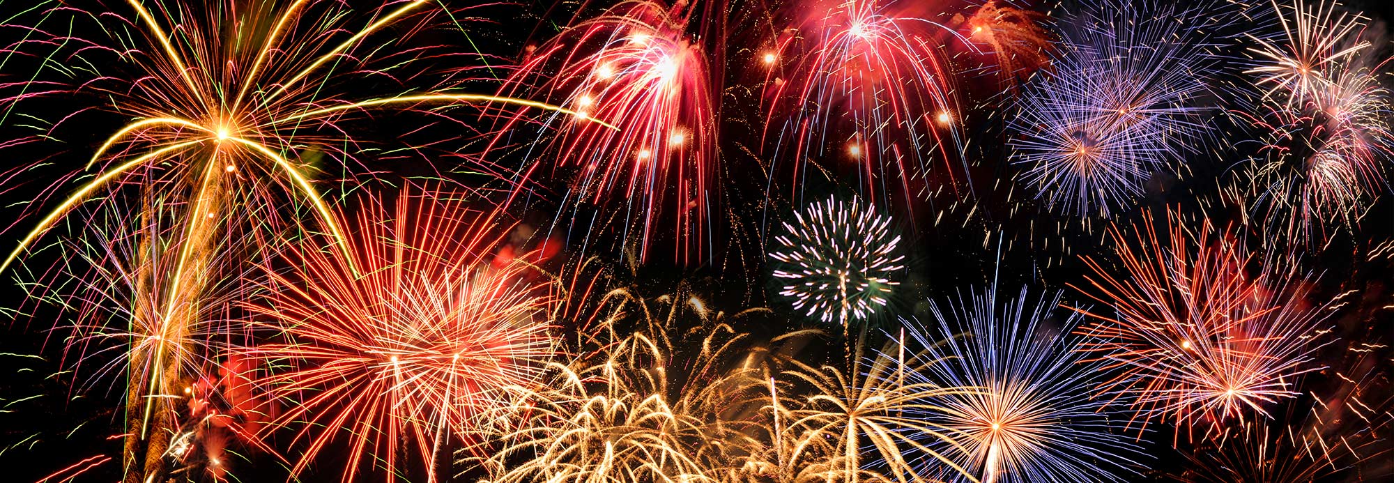 A sky filled with fireworks