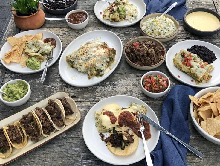 Blanco takeout spread on table