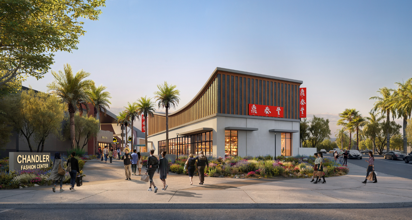 A rendering of what a possible new restaurant at Chandler Fashion Center could look like