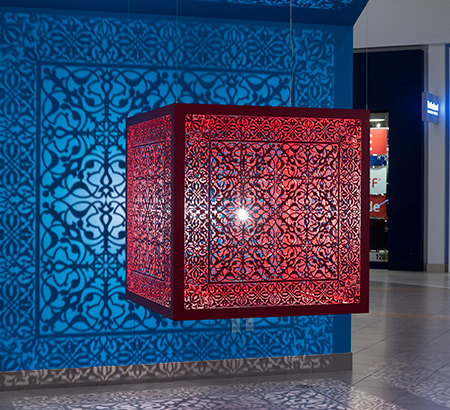 Photo of Anila Quayyum Agha - Shimmering Mirage (Red), Descent into Light, 2020