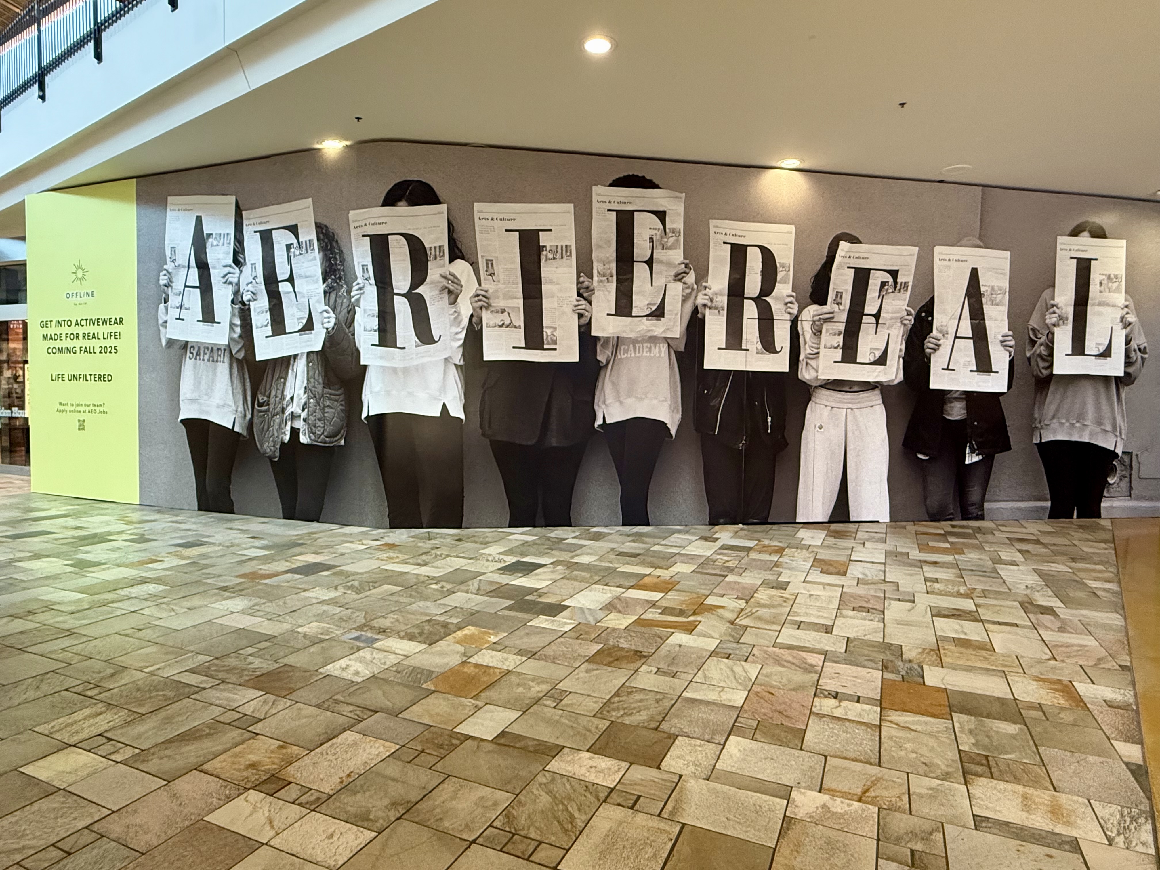 Offline by aerie barricade. Copy reads "Aeriereal"