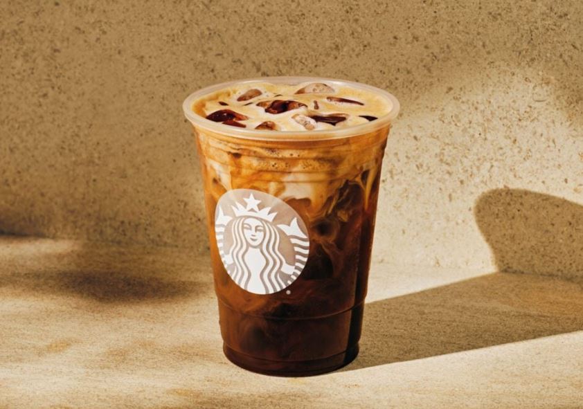 Cup of Starbucks iced coffee