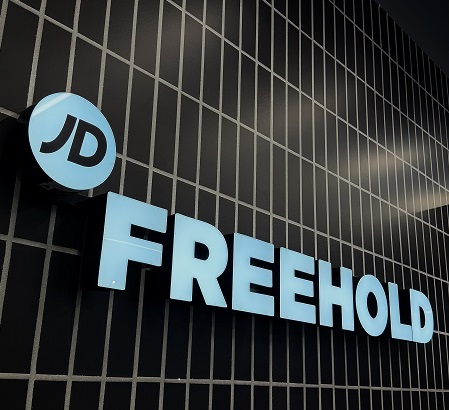 Sign inside the store "JD Freehold"