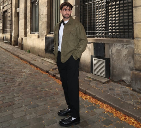 Man standing on street 