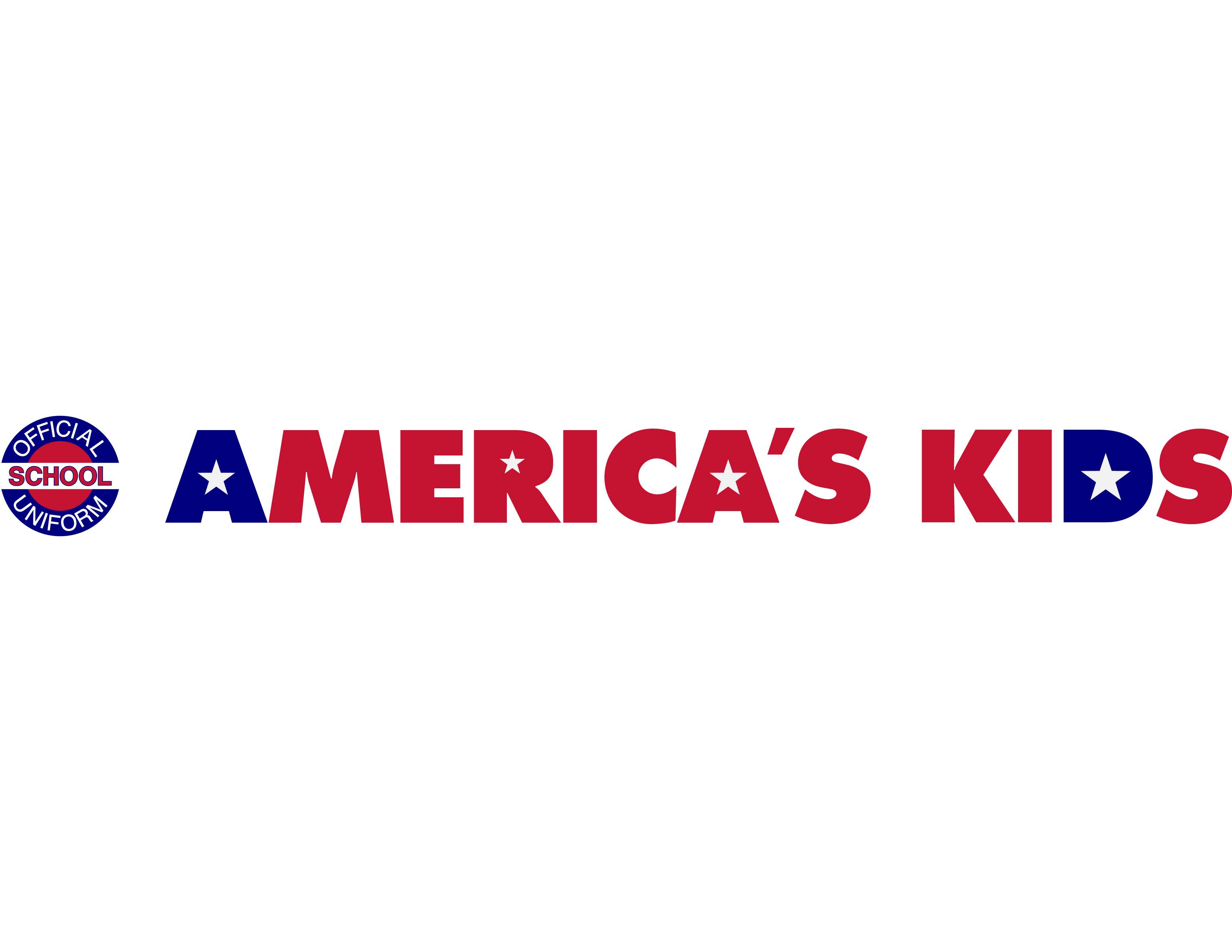 Blue and red logo labeled "America's Kids" with white background.