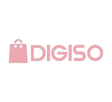 DIGISO logo with pink letters and a white background