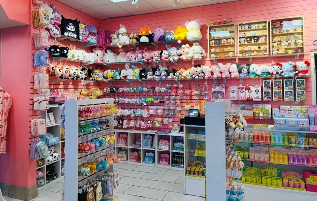 Interior Shot of Koneko Kafe - Shelves of Toys
