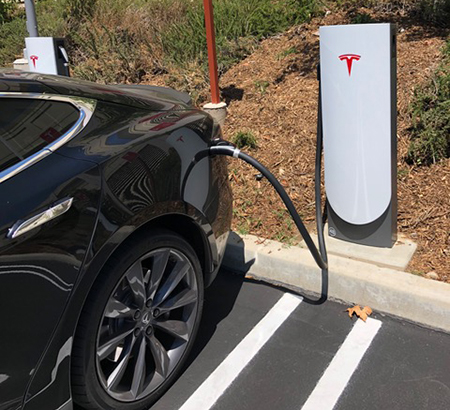 Tesla car charging