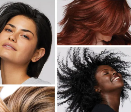 Women showing off their hair
