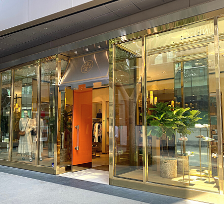 Tory Burch Front of store with orange door
