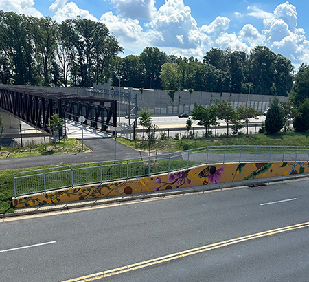 The Pedestrian Bridge Mural at Tysons Corner Center