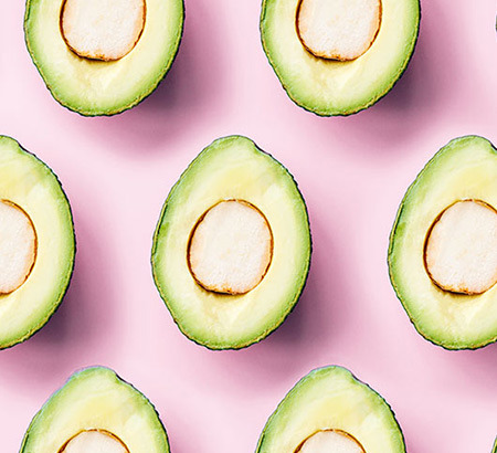 Avocados cut in half