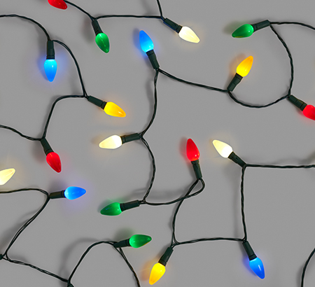 A string of holiday lights