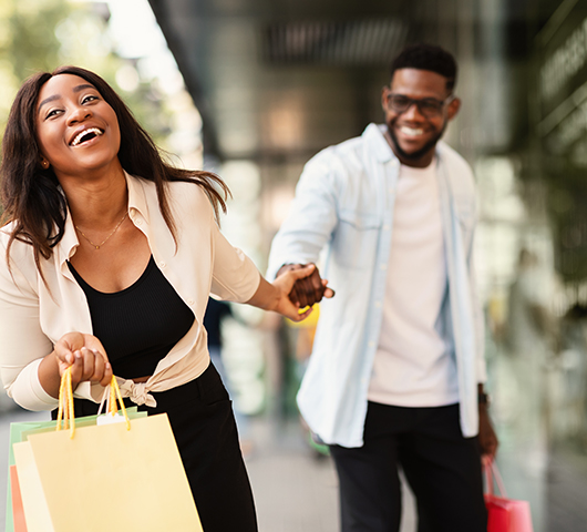 A couple shopping together