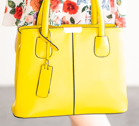 yellow handbag