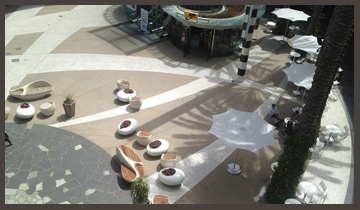 Overhead view of Center Court at Santa Monica Place