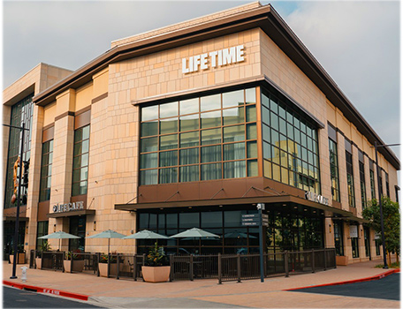 Exterior of Life Time at Broadway Plaza
