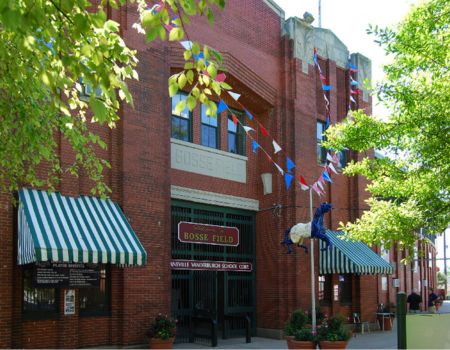 Exterior view of Bally's Evansville from Riverside Drive