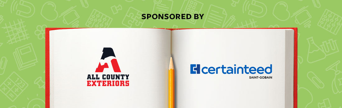 open book. sponsored by all county exteriors and certainteed saint-gobain