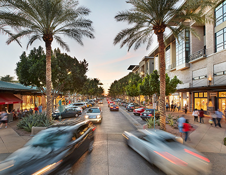 Kierland Commons at dusk