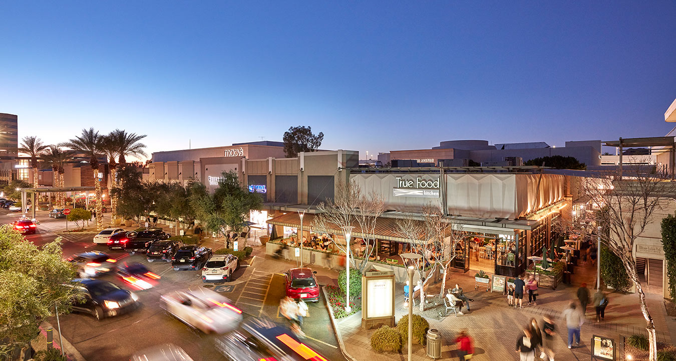 Biltmore Fashion Park at dusk