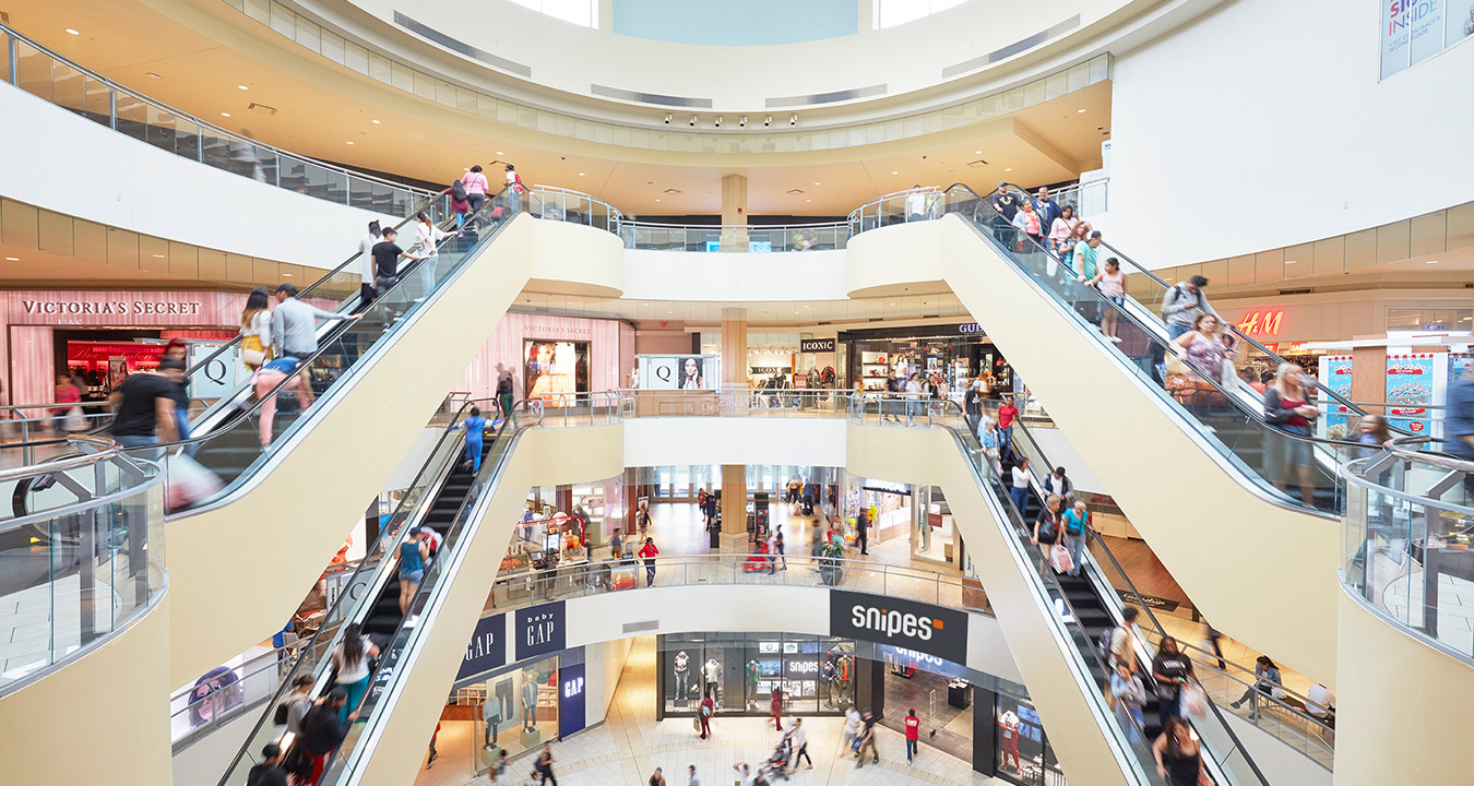 Queens Center's escalators