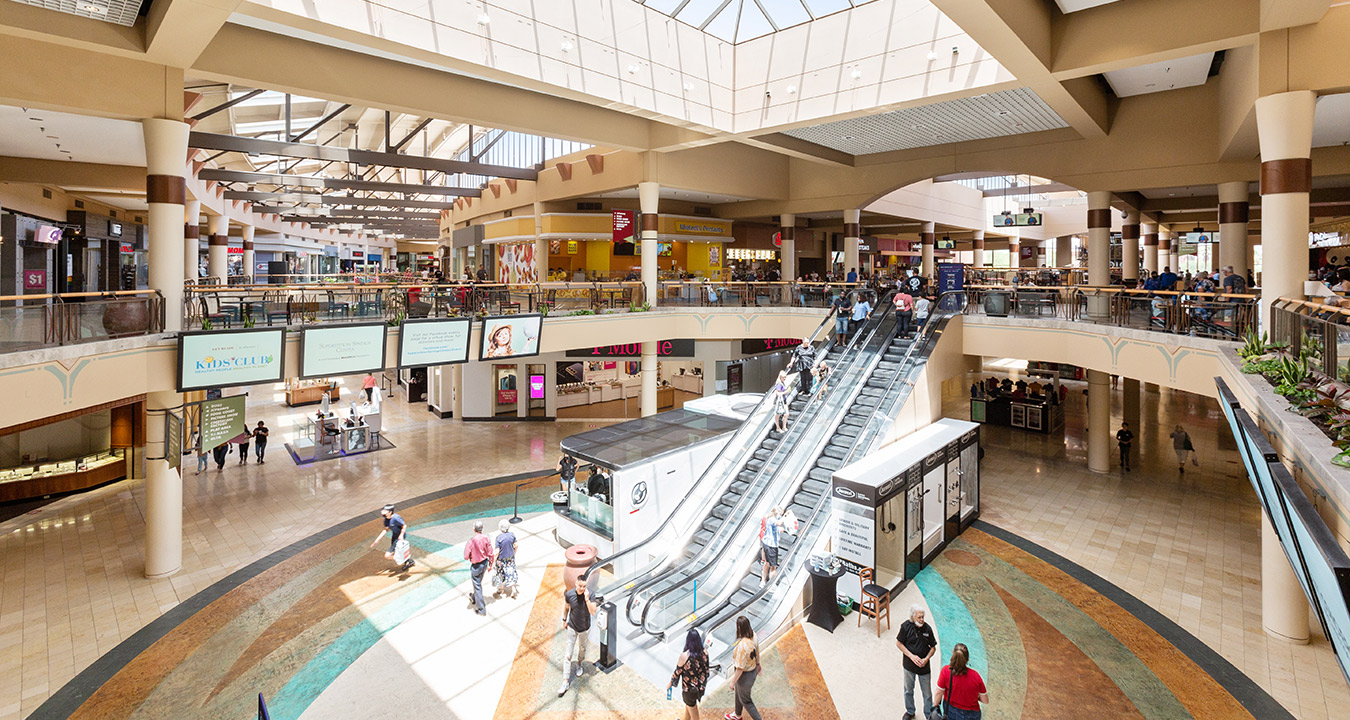 Shoppers inside Superstition Springs Center