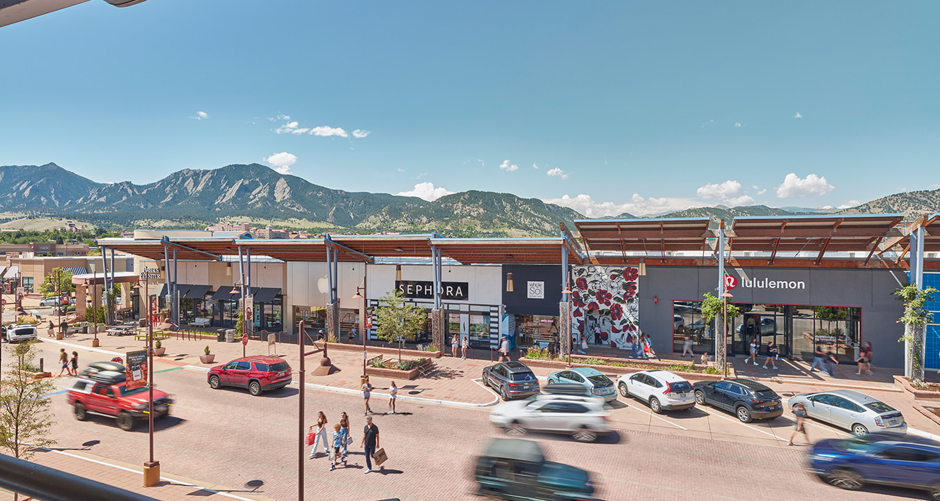 Twenty Ninth Street exterior view with mountains in the background