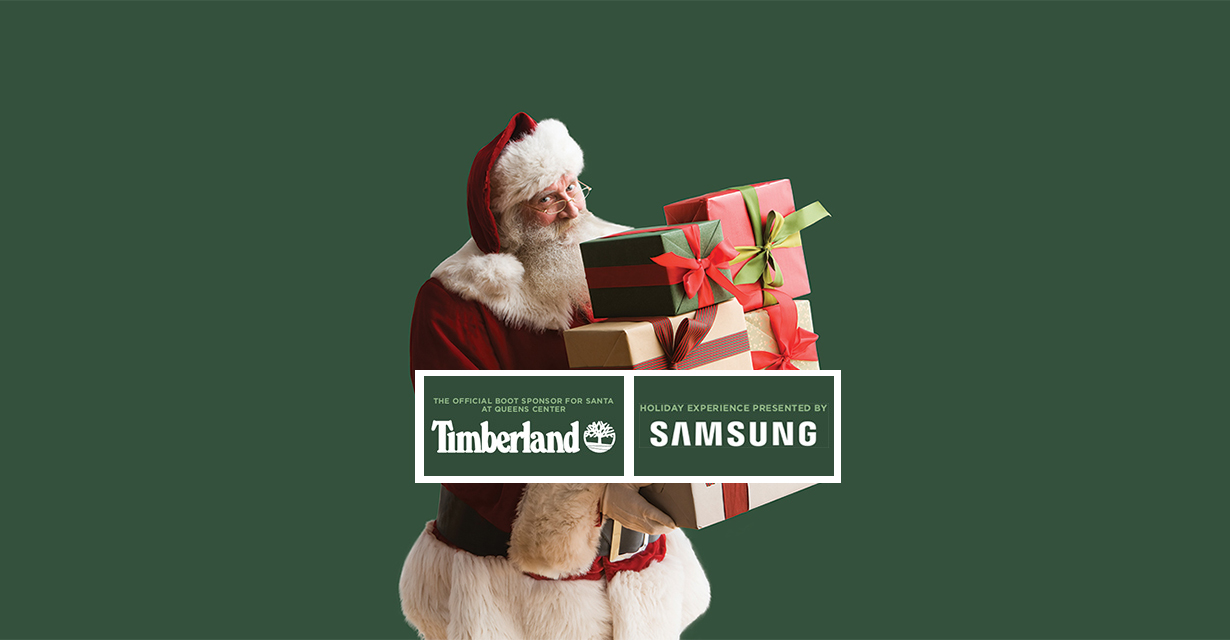 Timberland: The official boot sponsor for Santa at Queens Center. Holiday Experience presented by Samsung