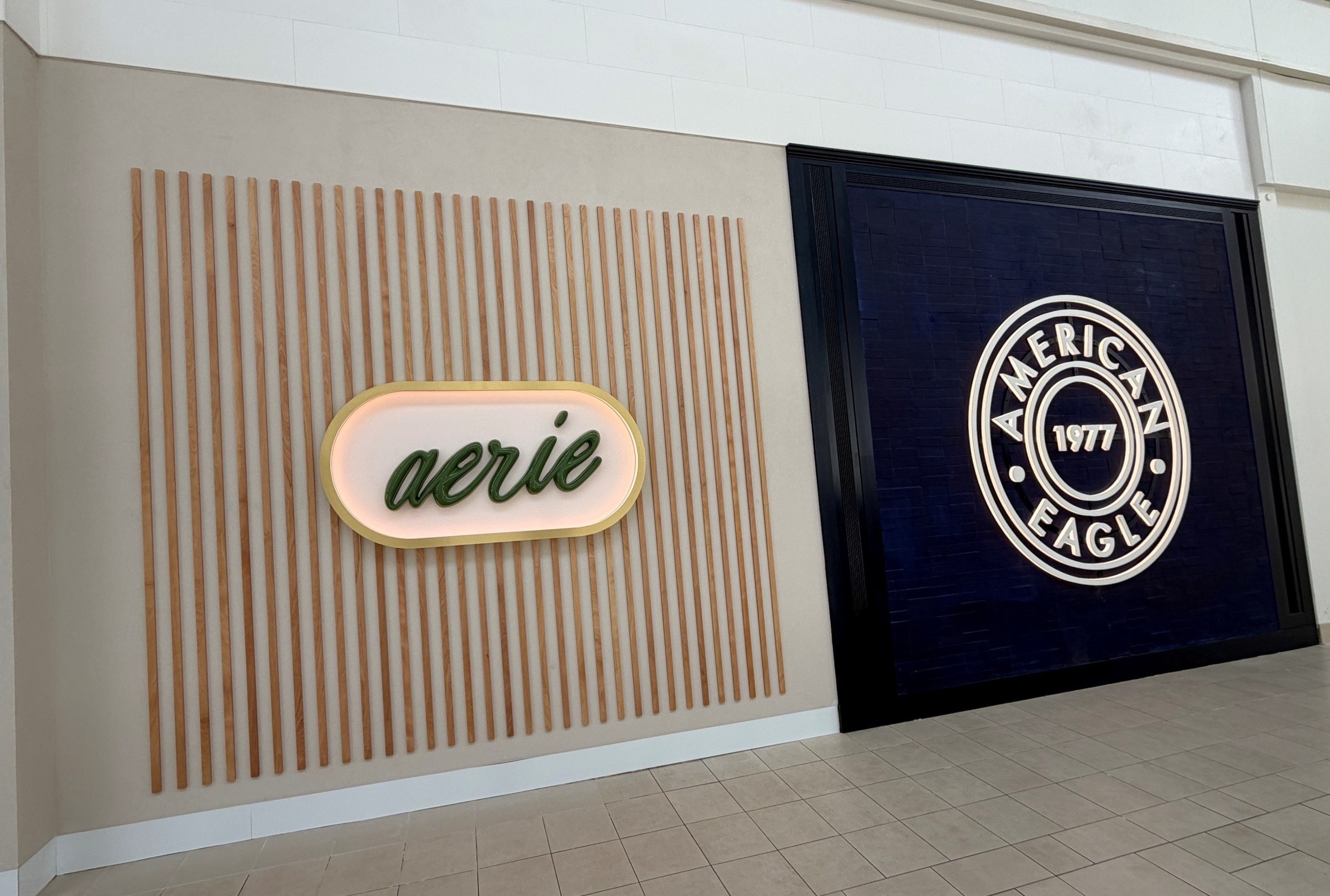 Aerie and American Eagle logos side-by-side