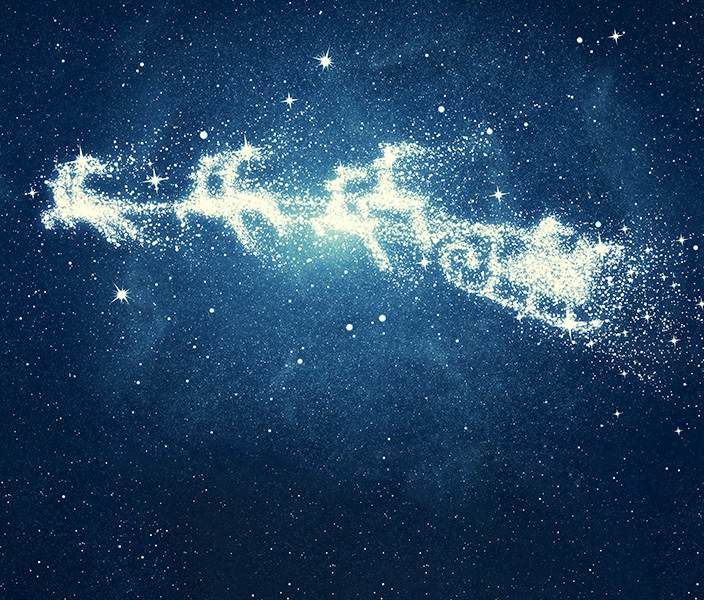 A deep navy starfield with a bright, irregular horizontal band of sparkling white starlight and dust stretching across the upper-middle of the image.