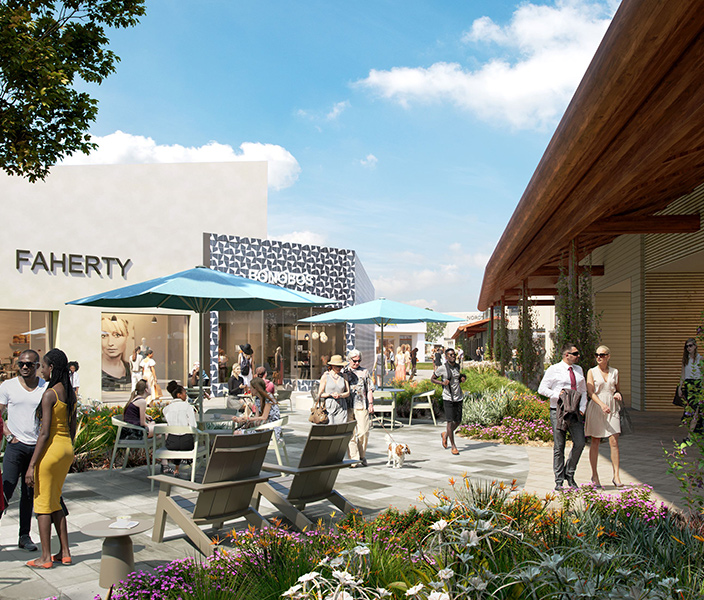 A rendering of the upcoming changes to The Village at Corte Madera
