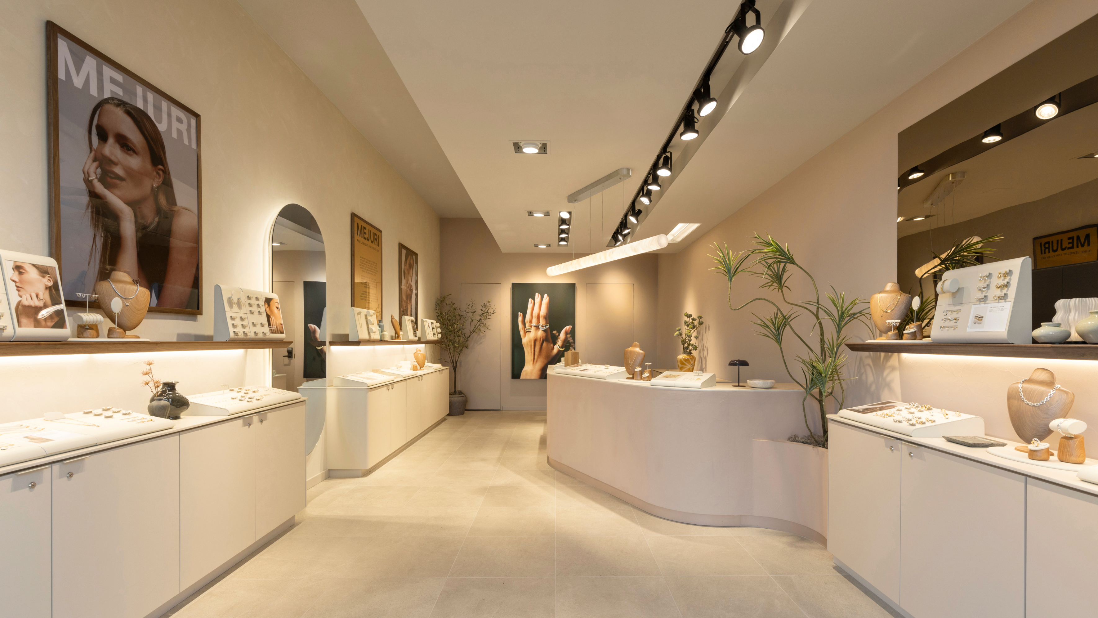 The interior of the new Mejuri store