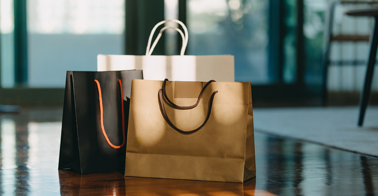 A group of shopping bags