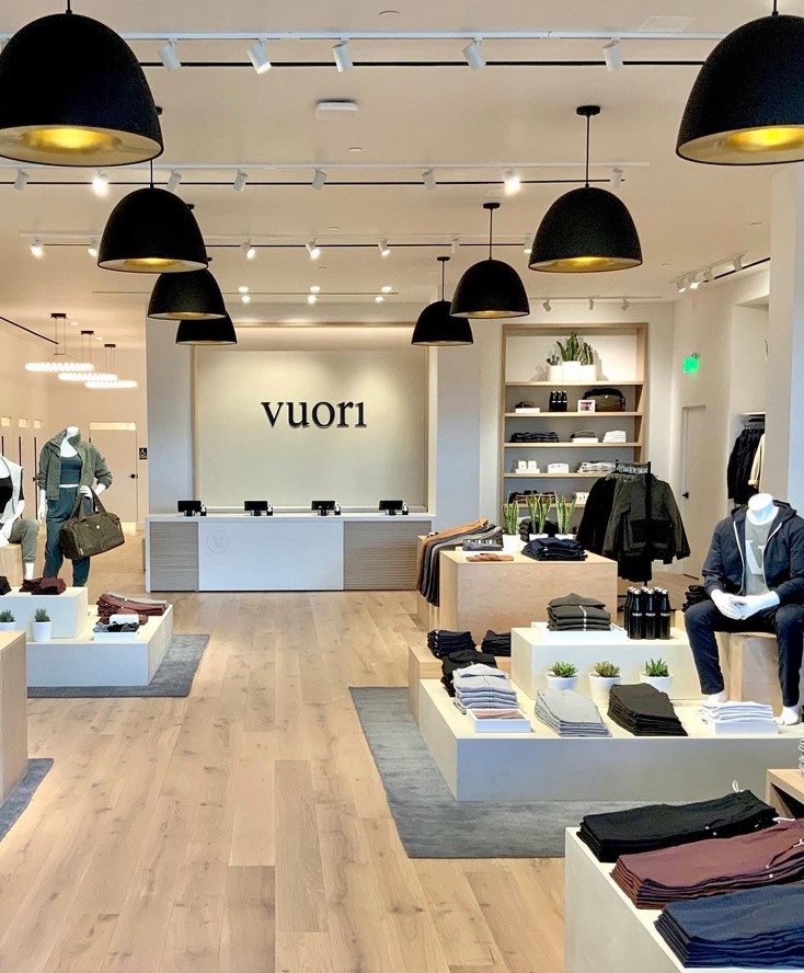 Interior of the new Vuori store